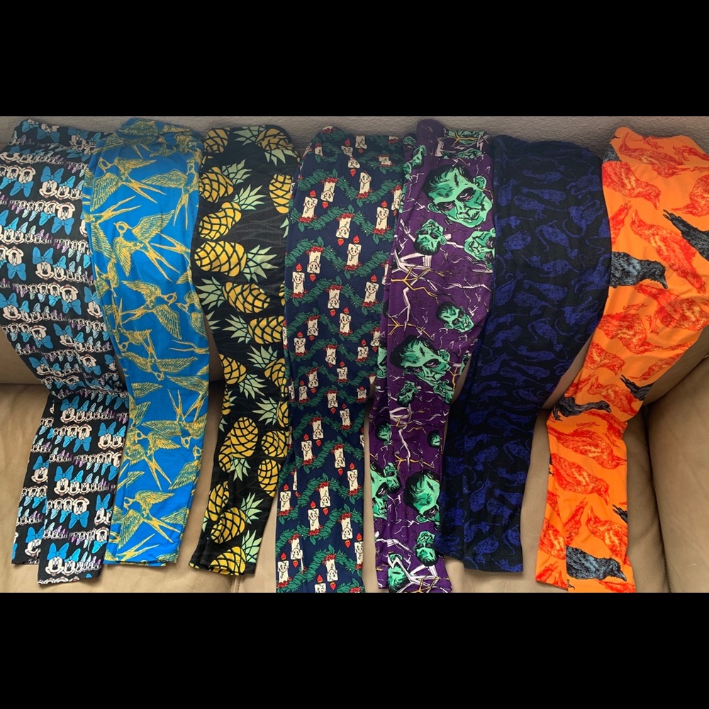 Lularoe LOT of 7 OS leggings